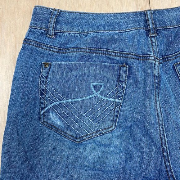 dkny cropped jeans women blue size 12 - Picture 2 of 7